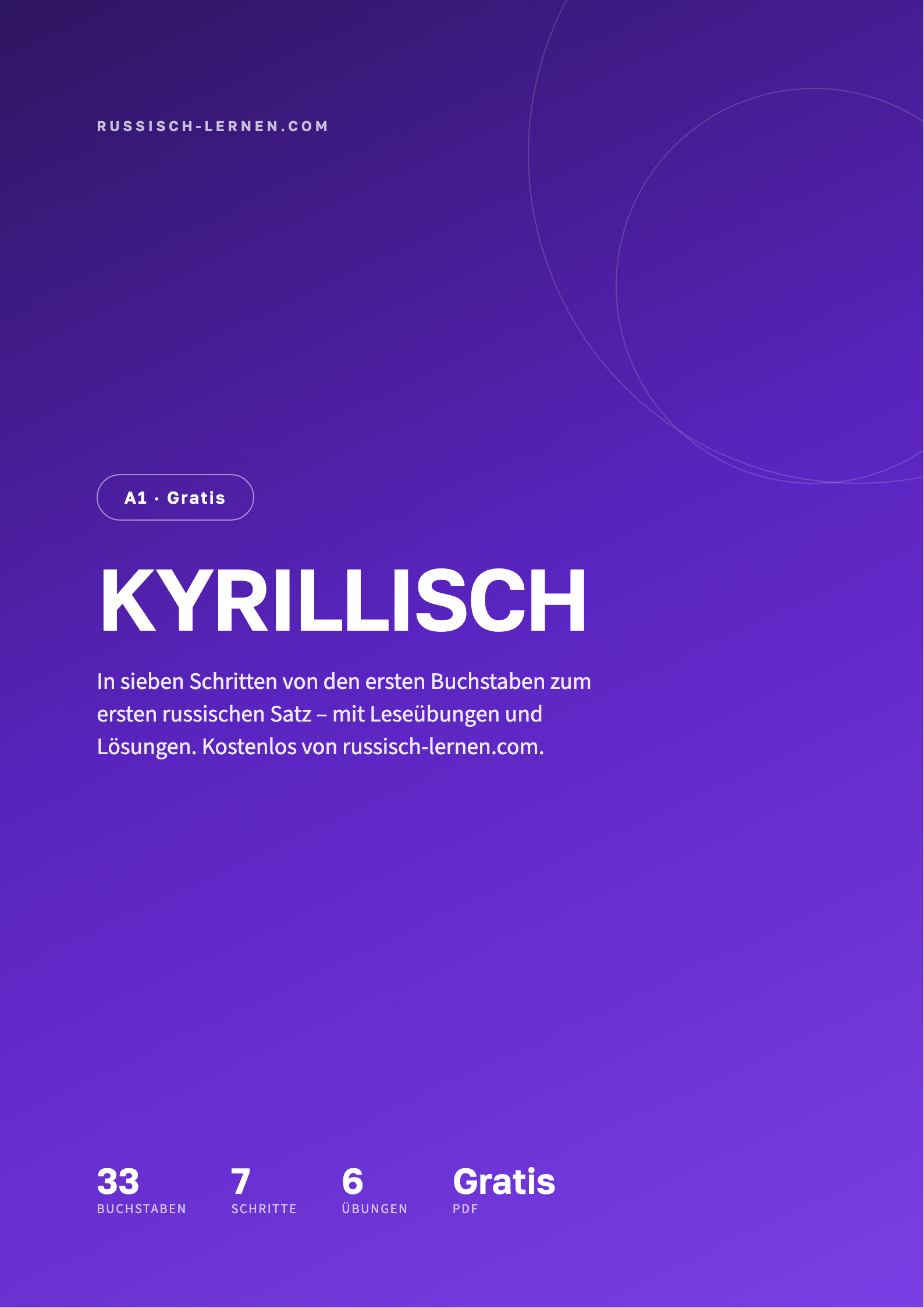 Kyrillisch-Starter – das Alphabet in 7 Schritten (gratis PDF)